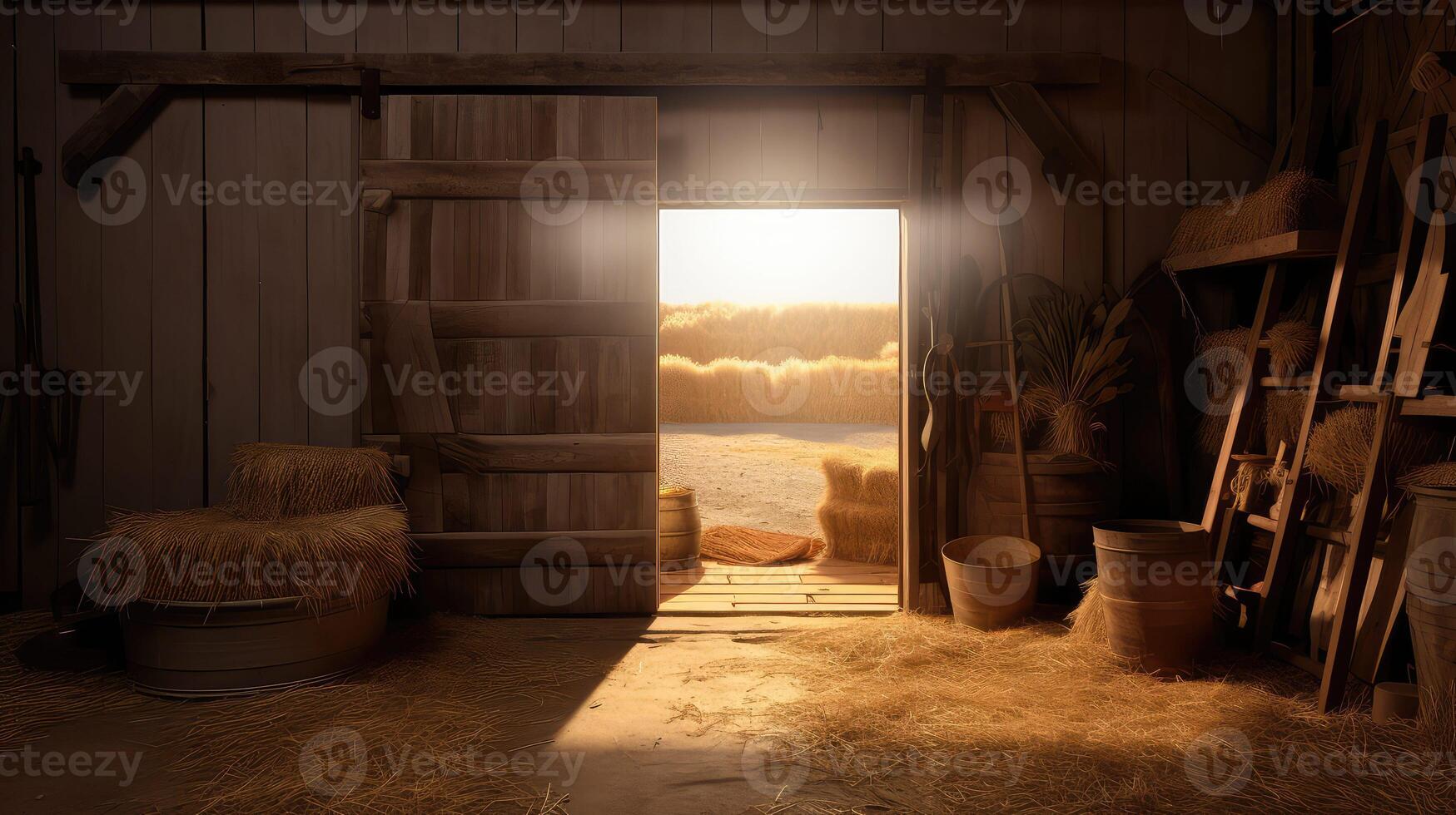 rustic doors opening photo