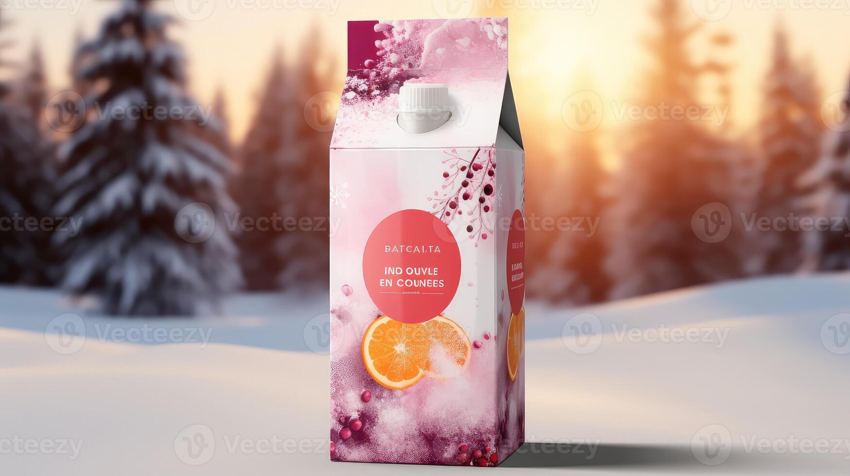 winter juice box template photo
