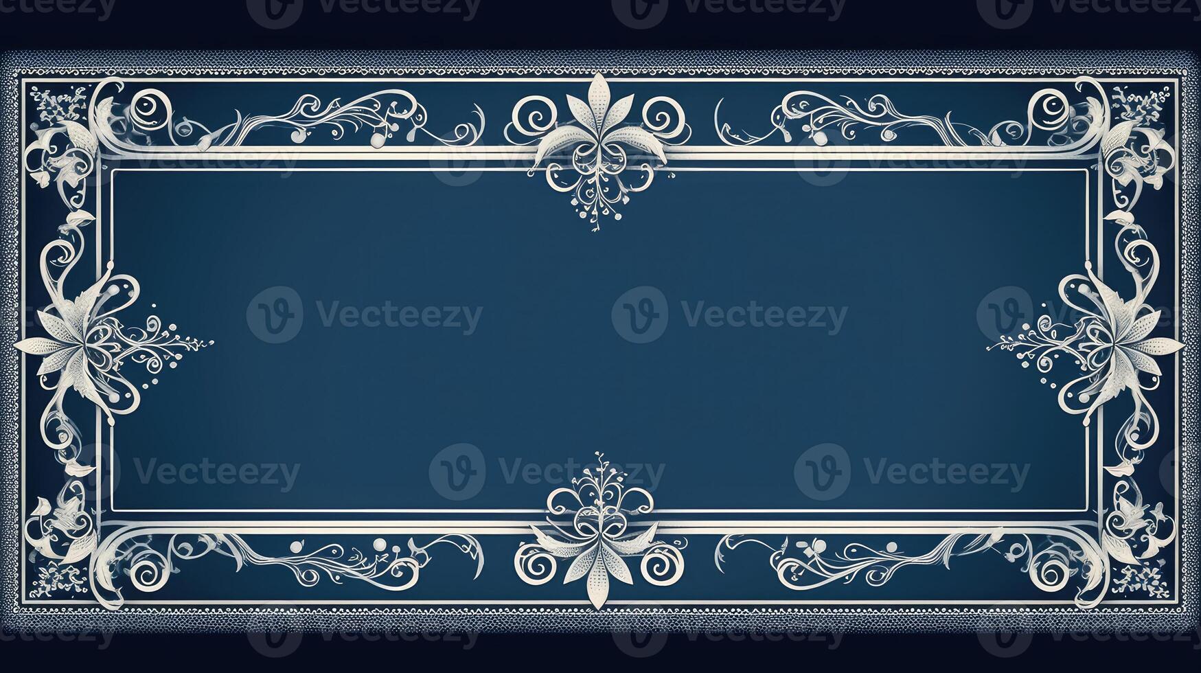 elegant holiday border blue photo