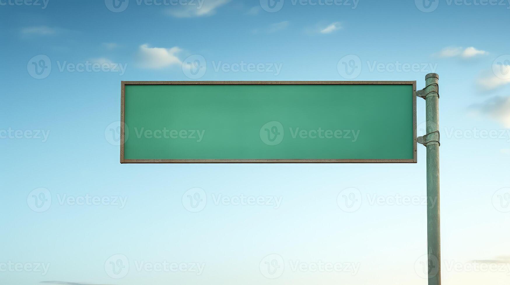 blue blank green street sign photo