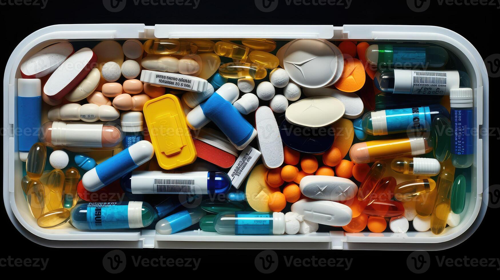 compartments pharmacy box photo