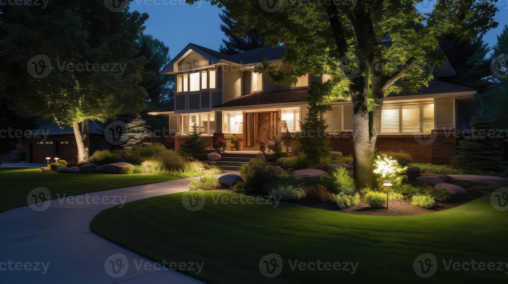 features landscape lighting house photo