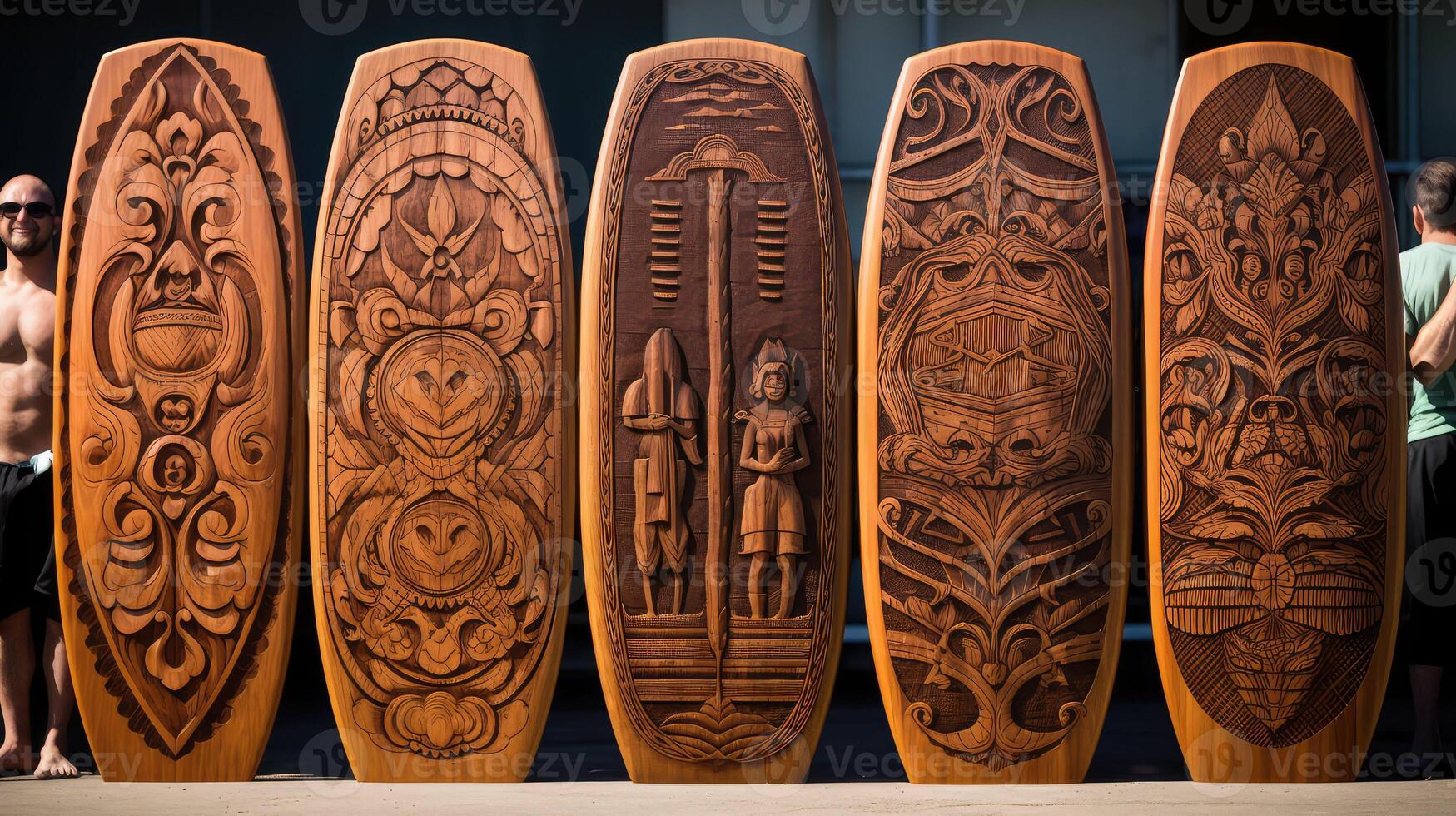 waves surf board wood photo