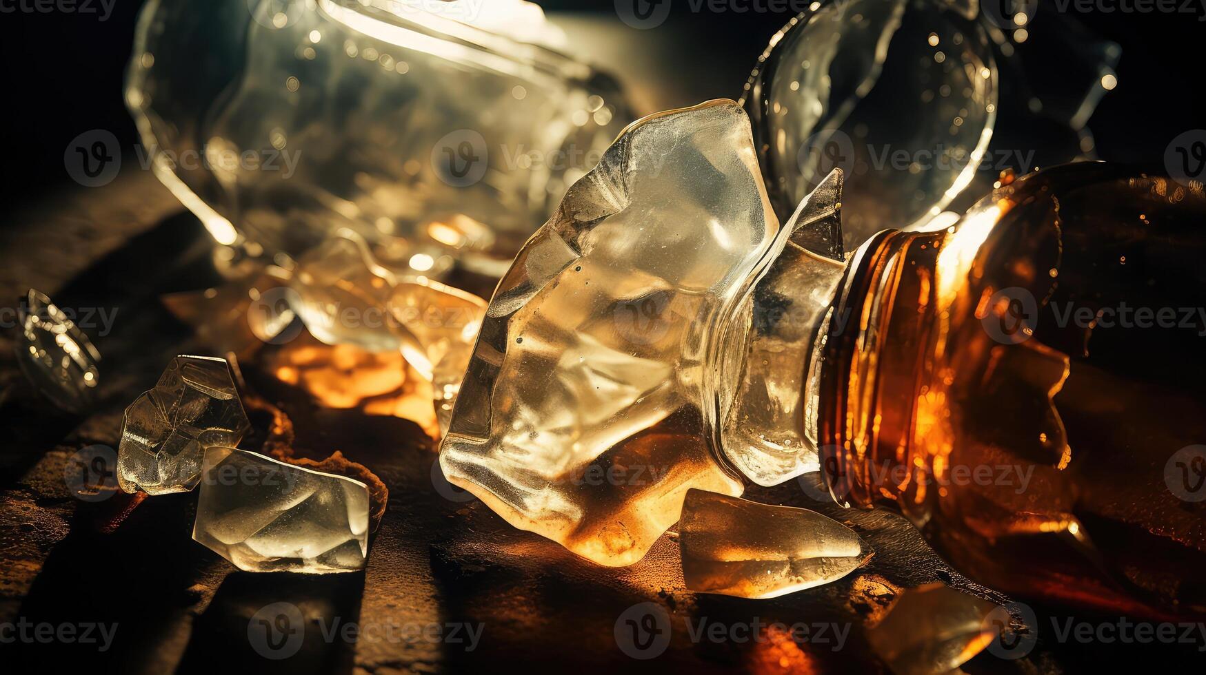 shards broken bottles photo