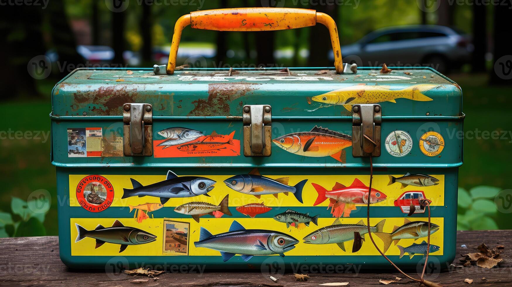 portable old tool box photo