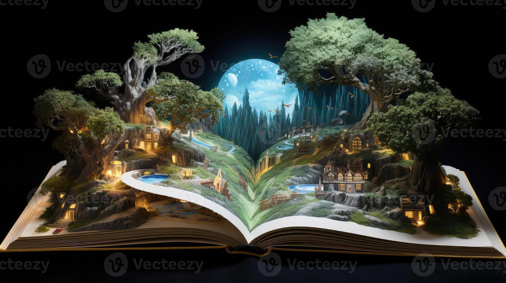 mystical illustrated book photo