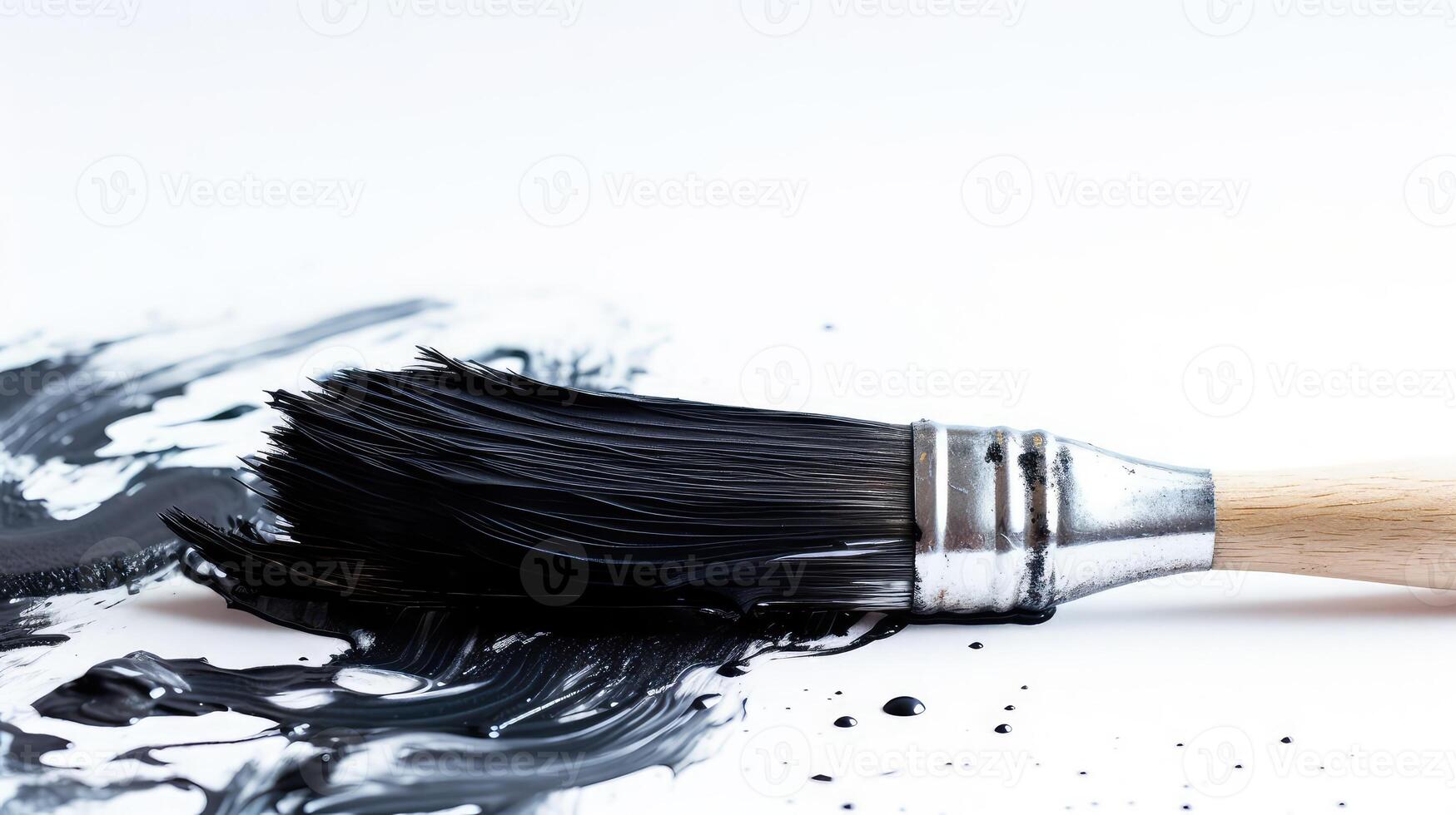 monochrome black paintbrush photo