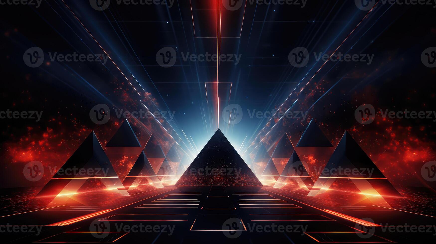 neon black triangle pattern photo