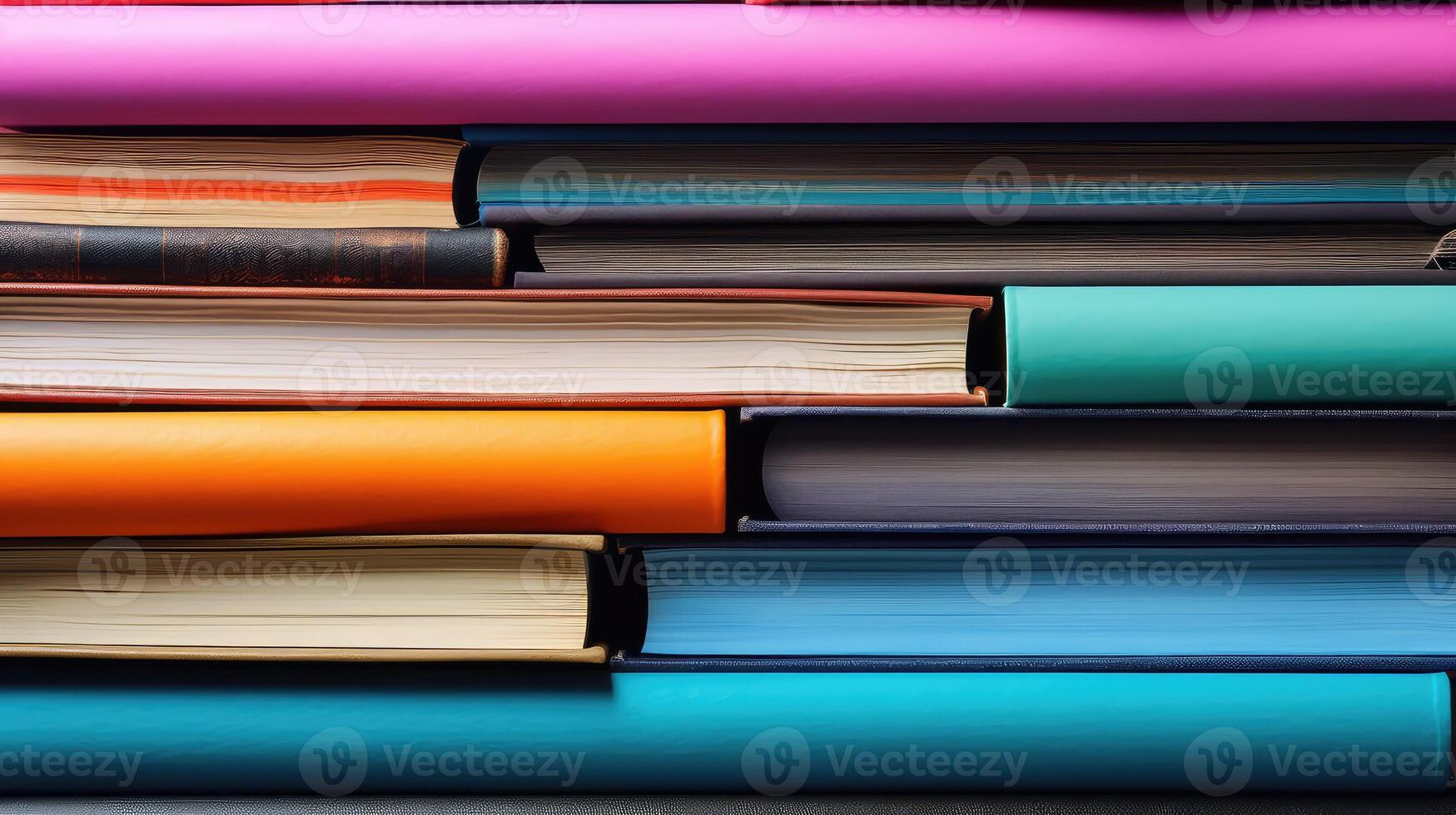 colorful stack of blank books photo