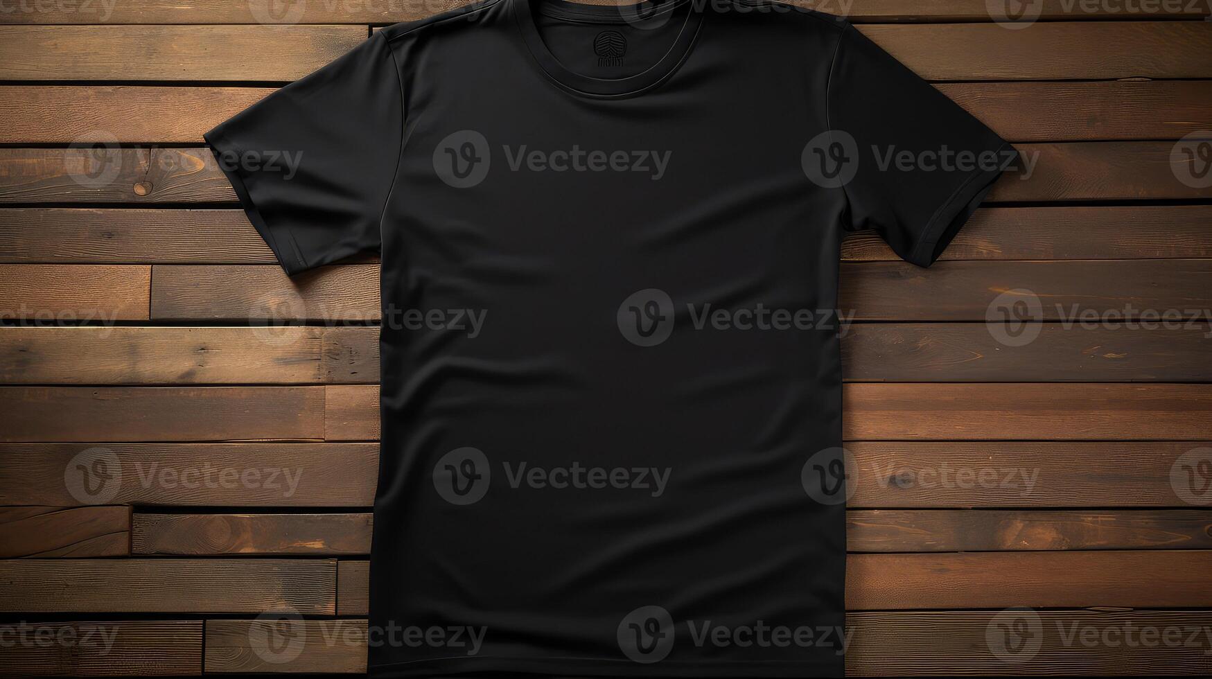 shor black mock up t shirt photo