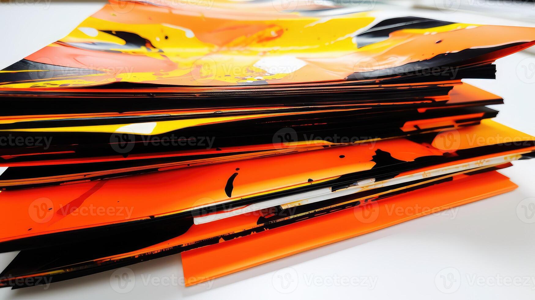 flyers orange and black abstract backgrounds photo