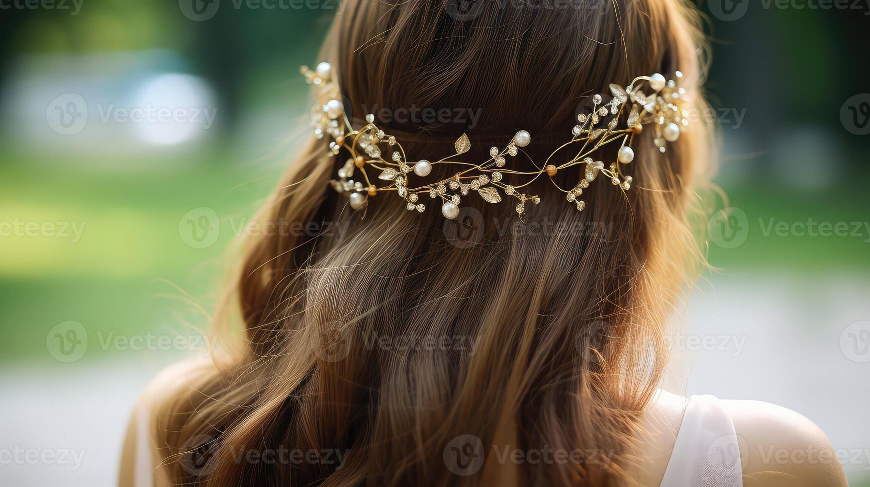 headband gold string photo