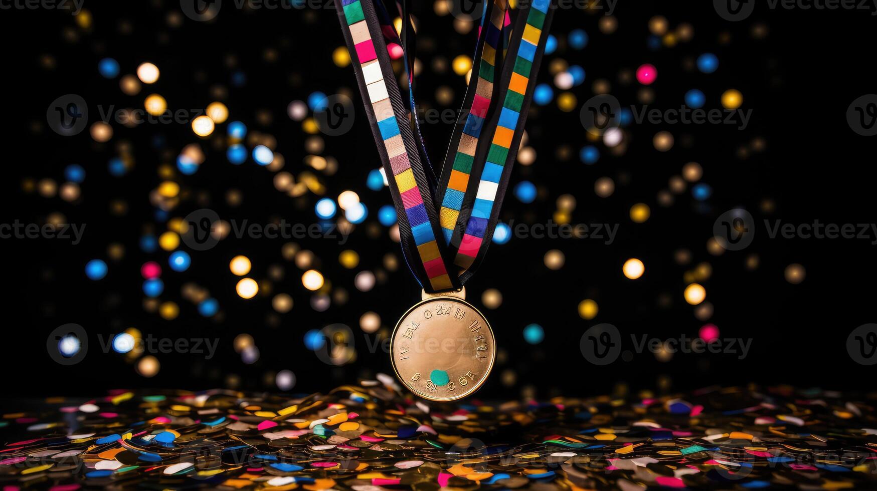 black medal white background photo