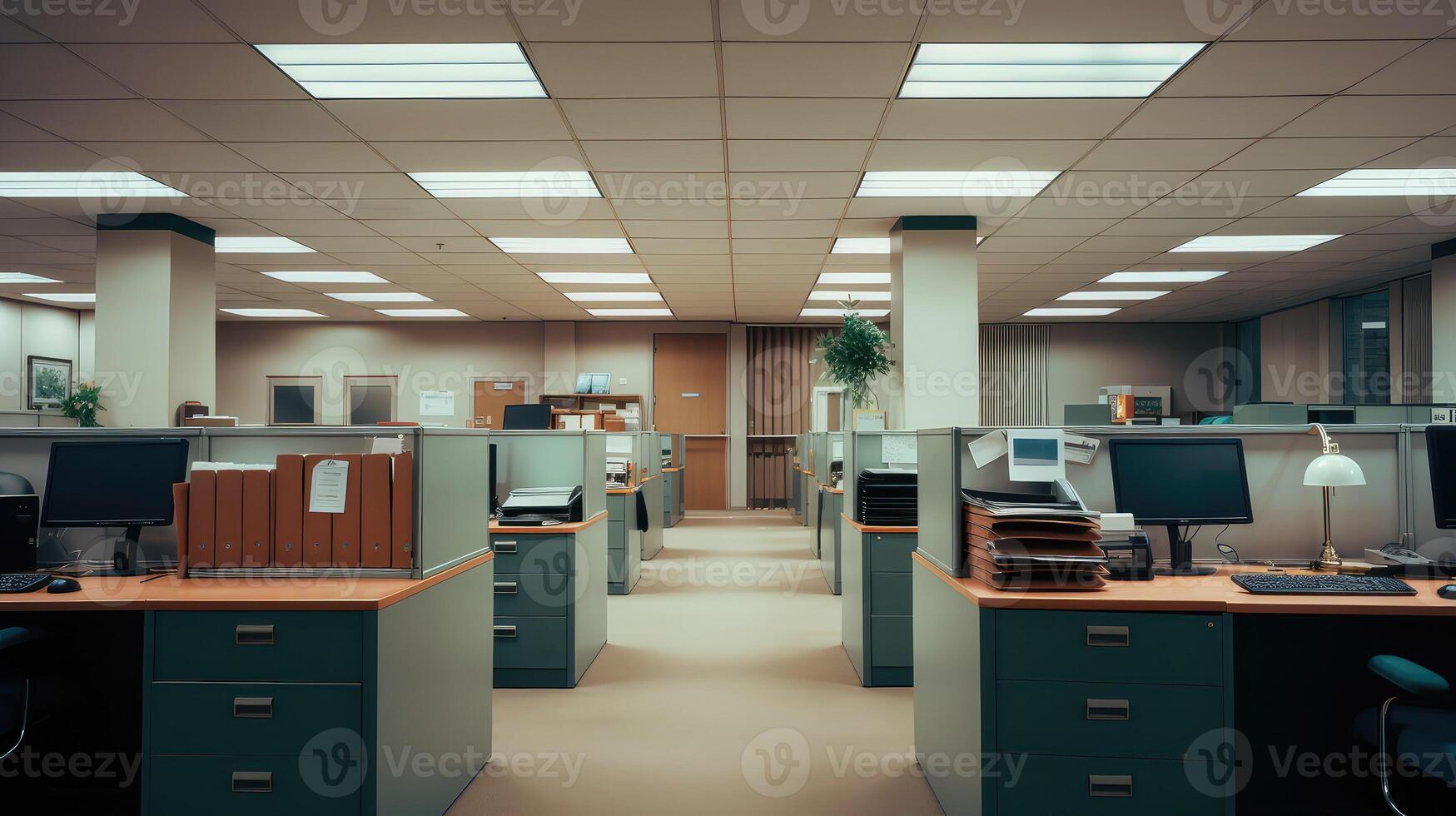 workspace office background wide photo