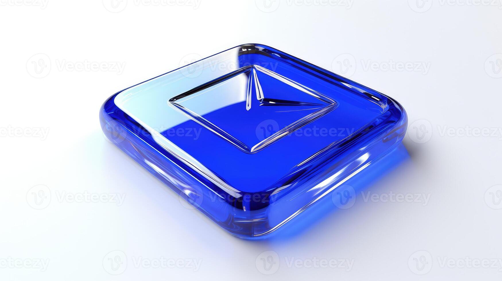 modern blue play button photo