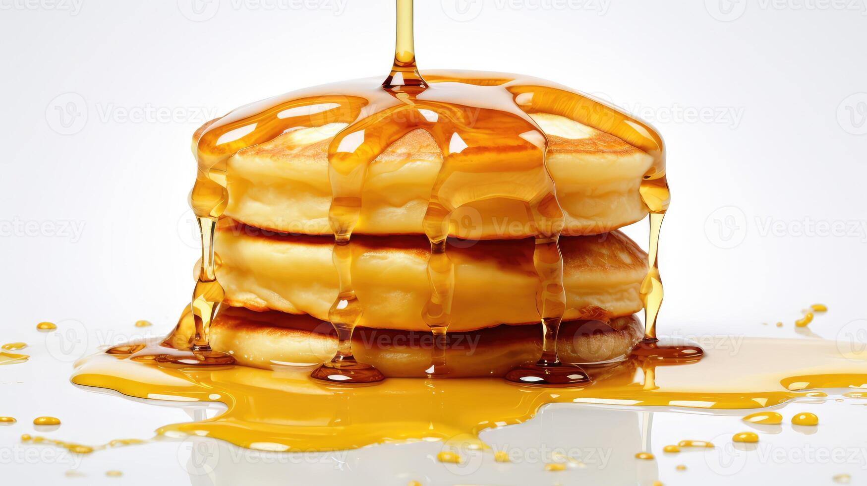 fluffy honey white background photo