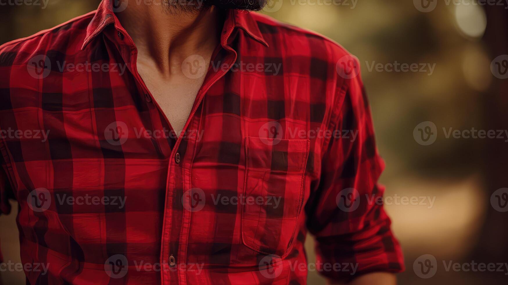 casual red flannel photo