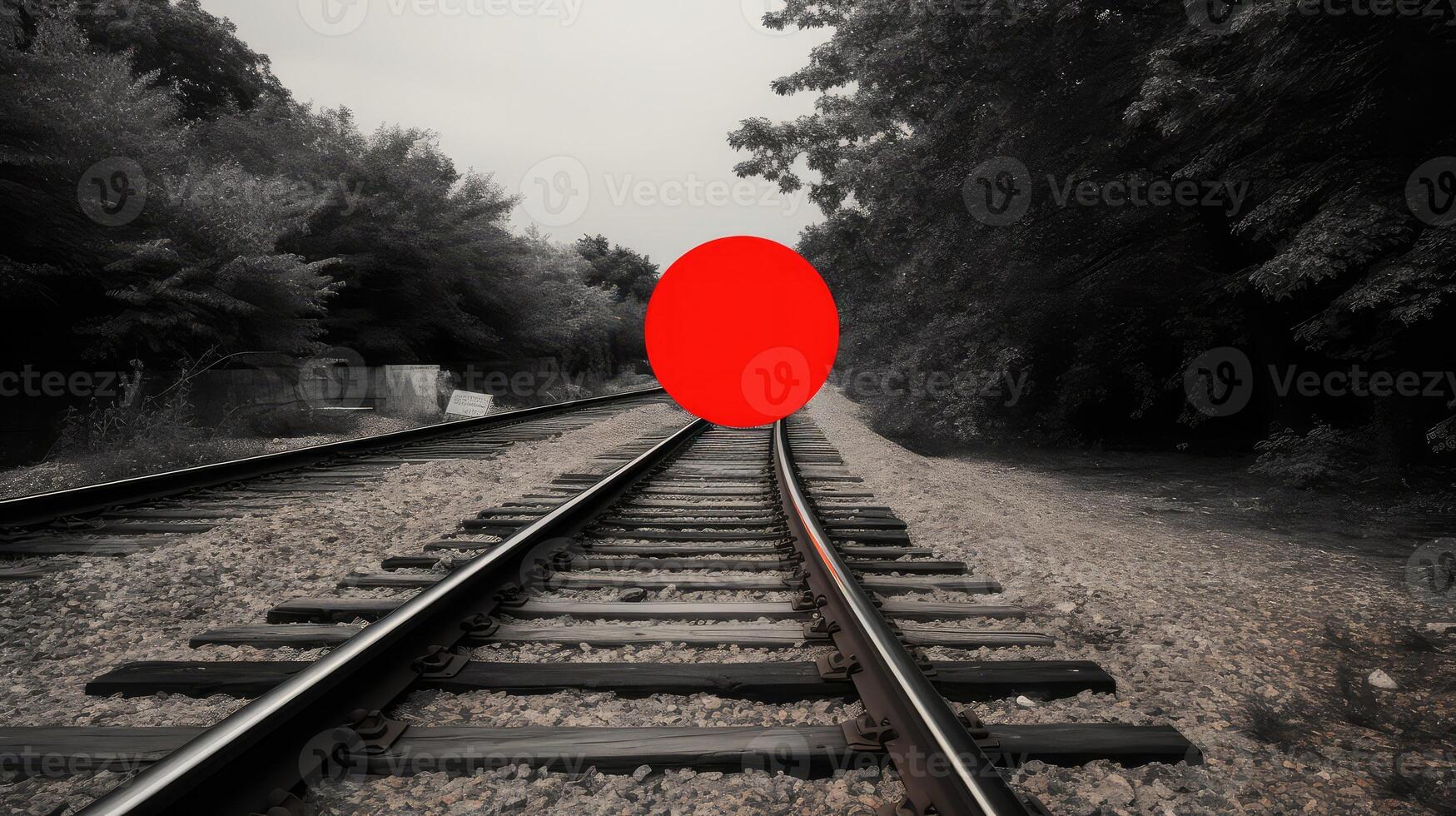 invalidation red circle line through photo