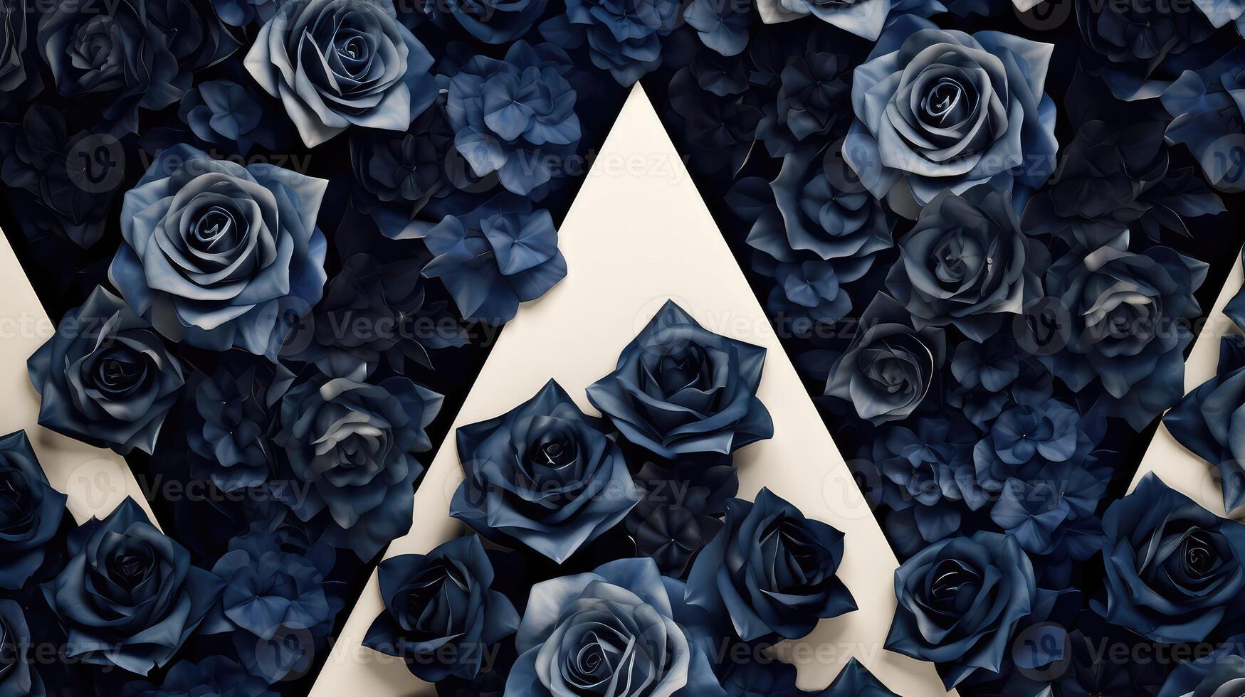 design navy floral background photo