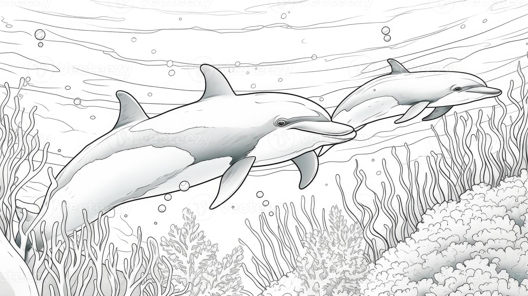 playful ocean coloring book photo