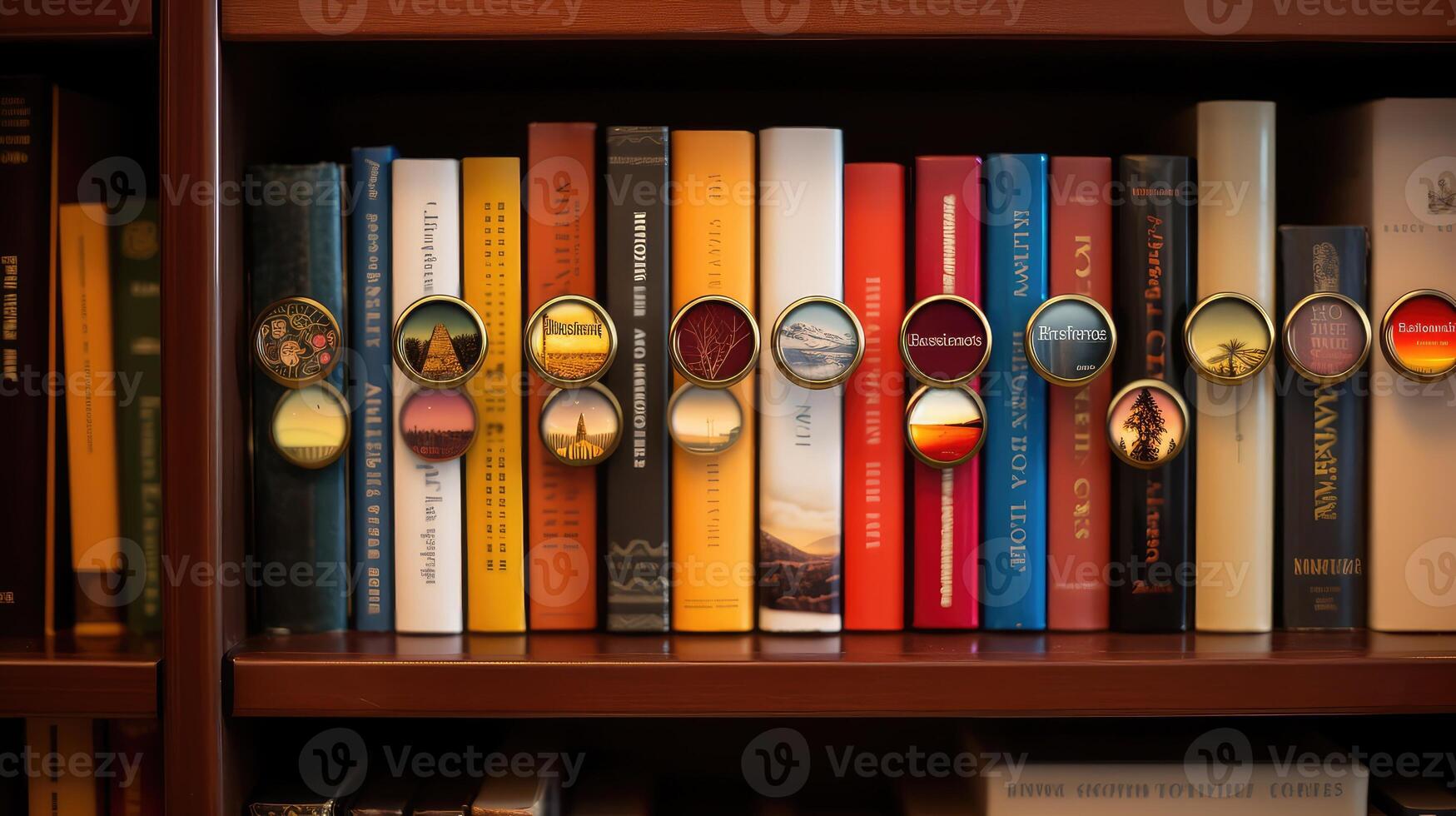 shelf book button photo