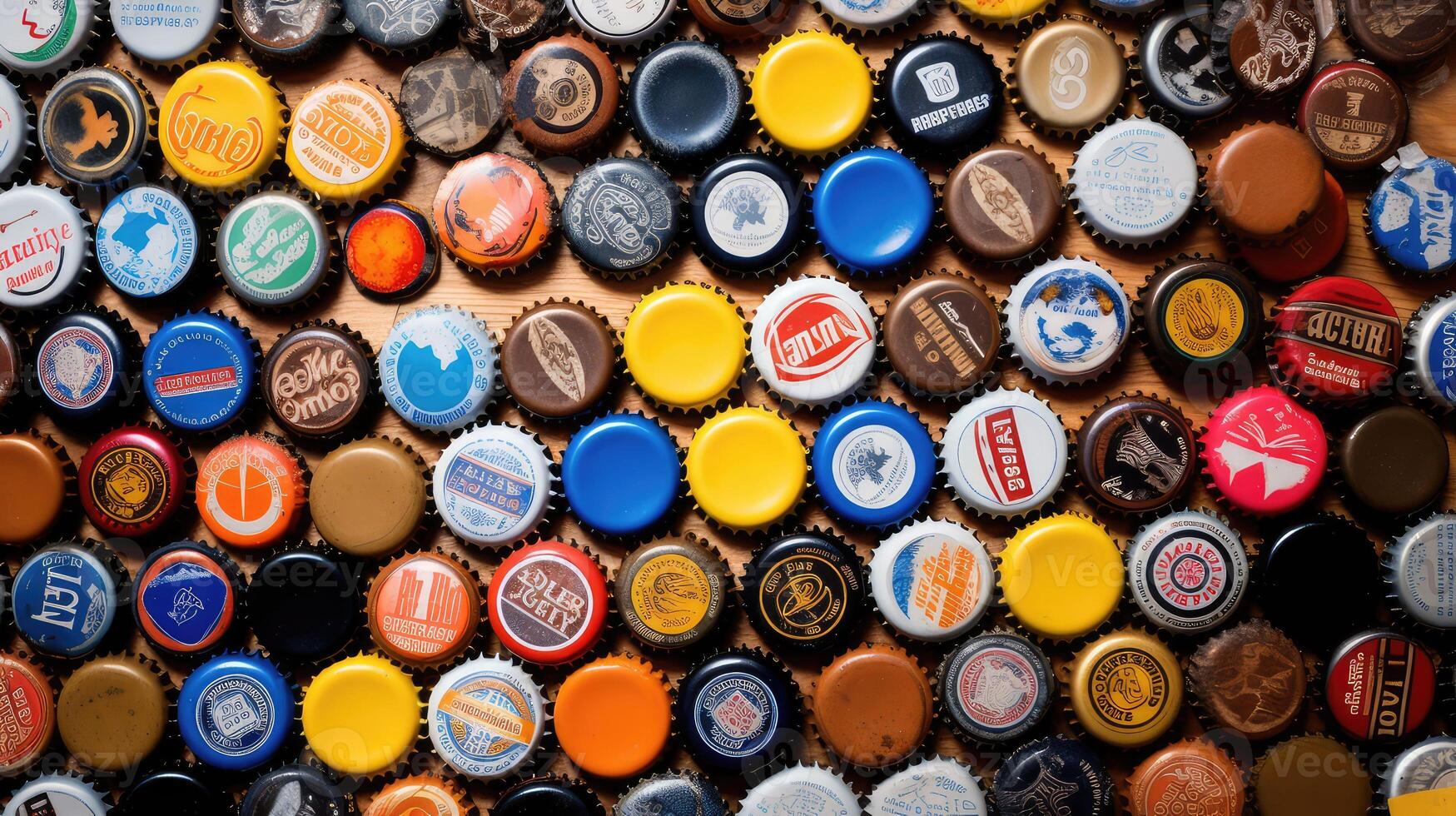 variety beer caps photo