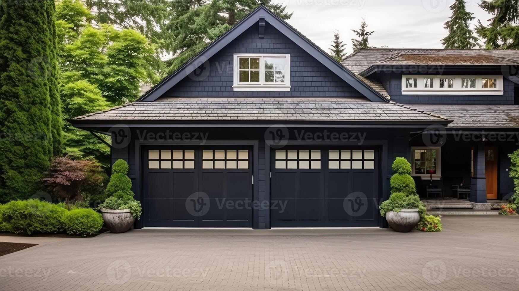 house black garage door photo
