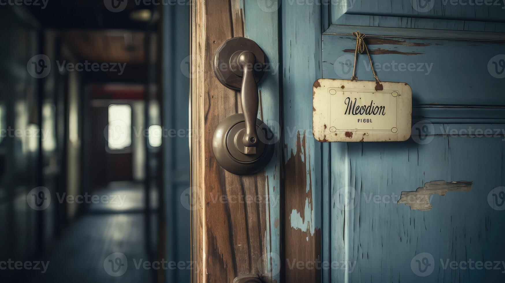 painted office door closed photo