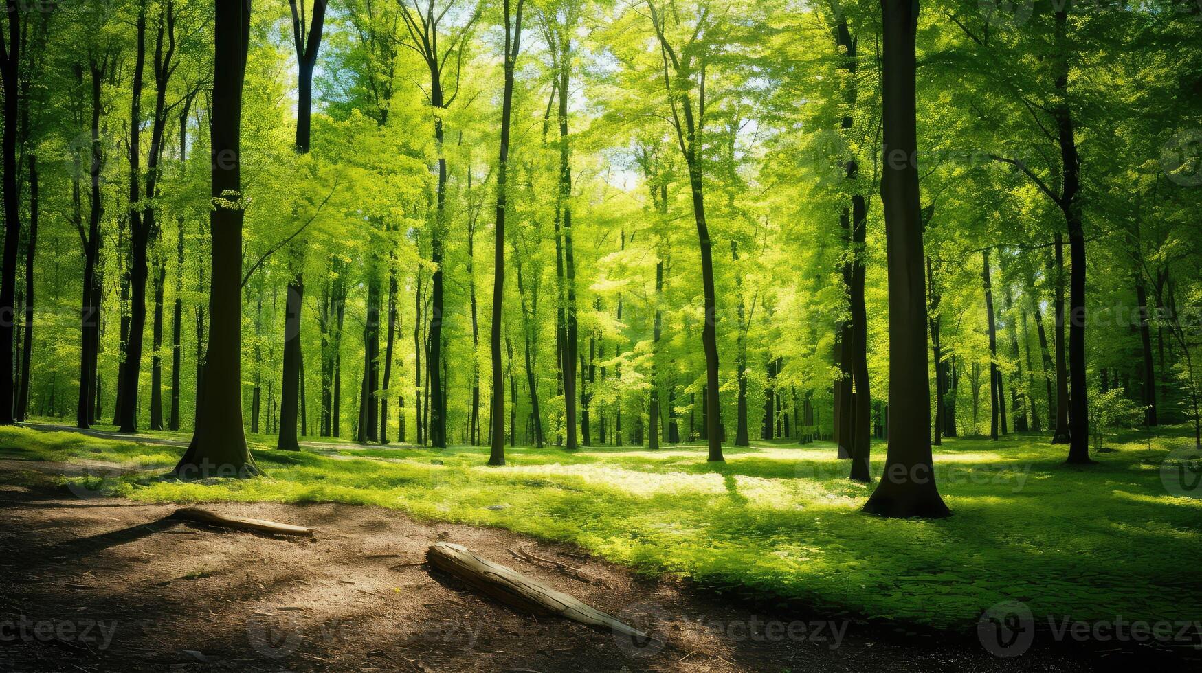 dappled green spring background photo