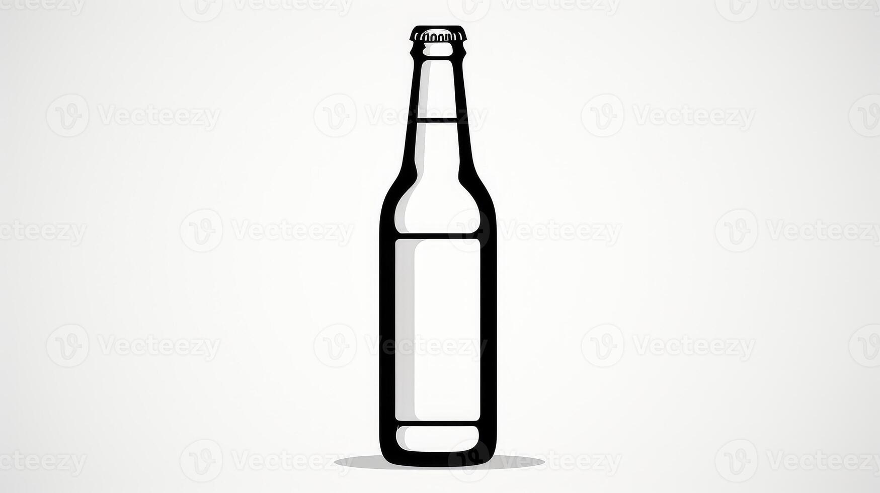 silhouette beer bottle outline photo