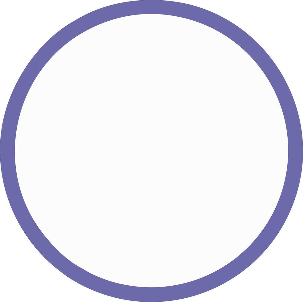 Basic Circle Icon for Geometric Shapes and Minimalist Design Concepts vector