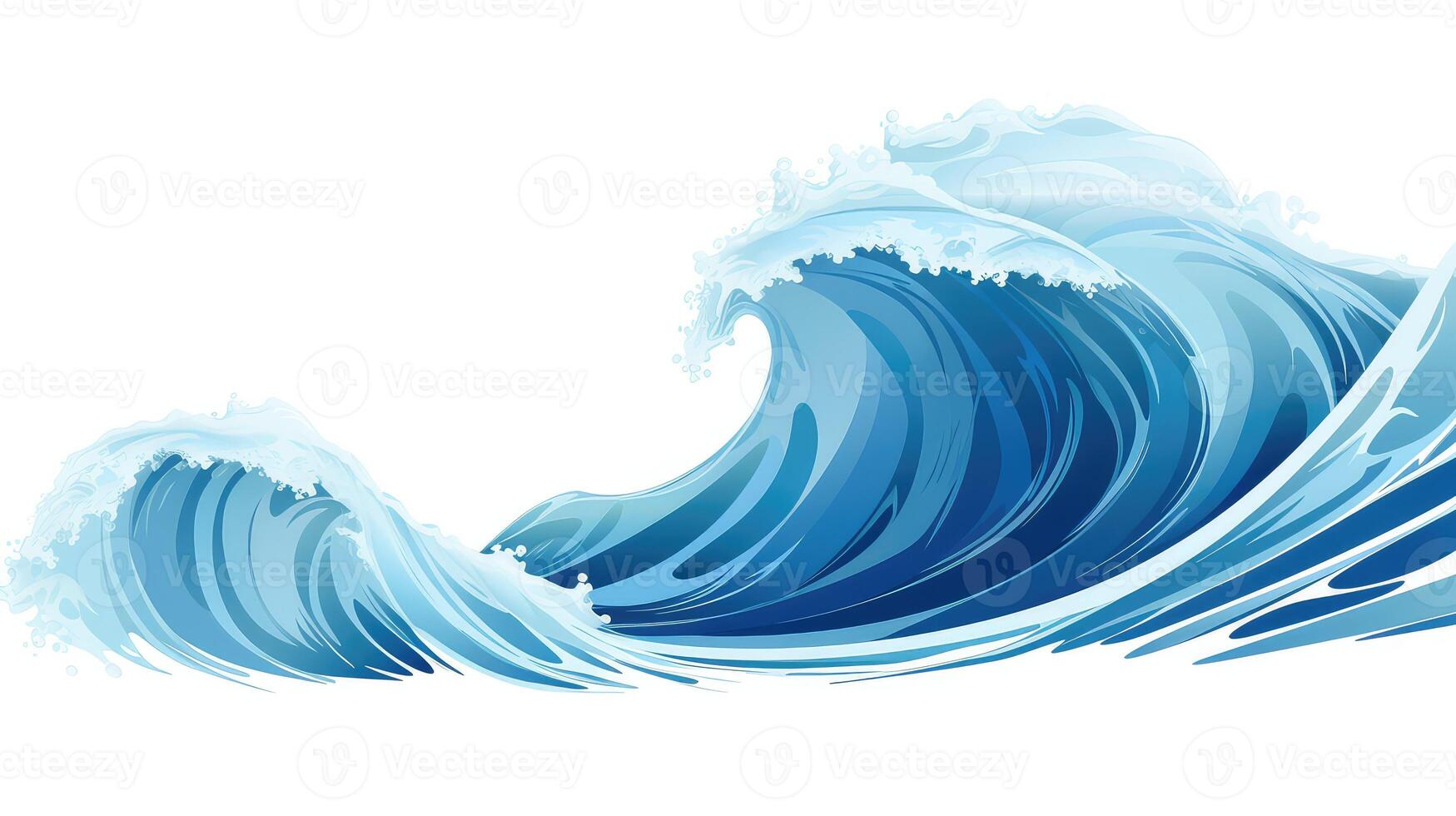 elegant blue wave clipart photo