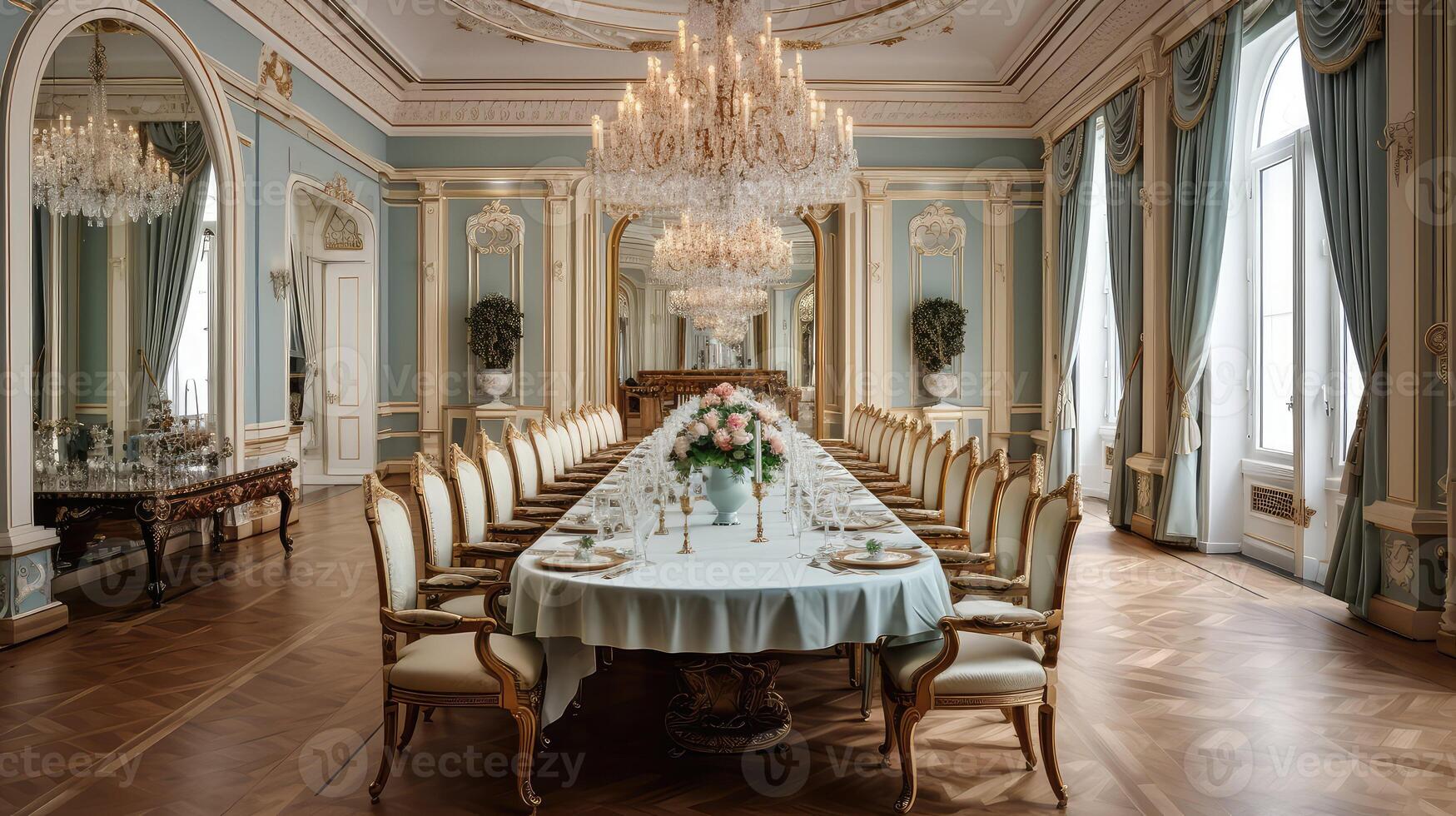 chandelier large room residential house photo