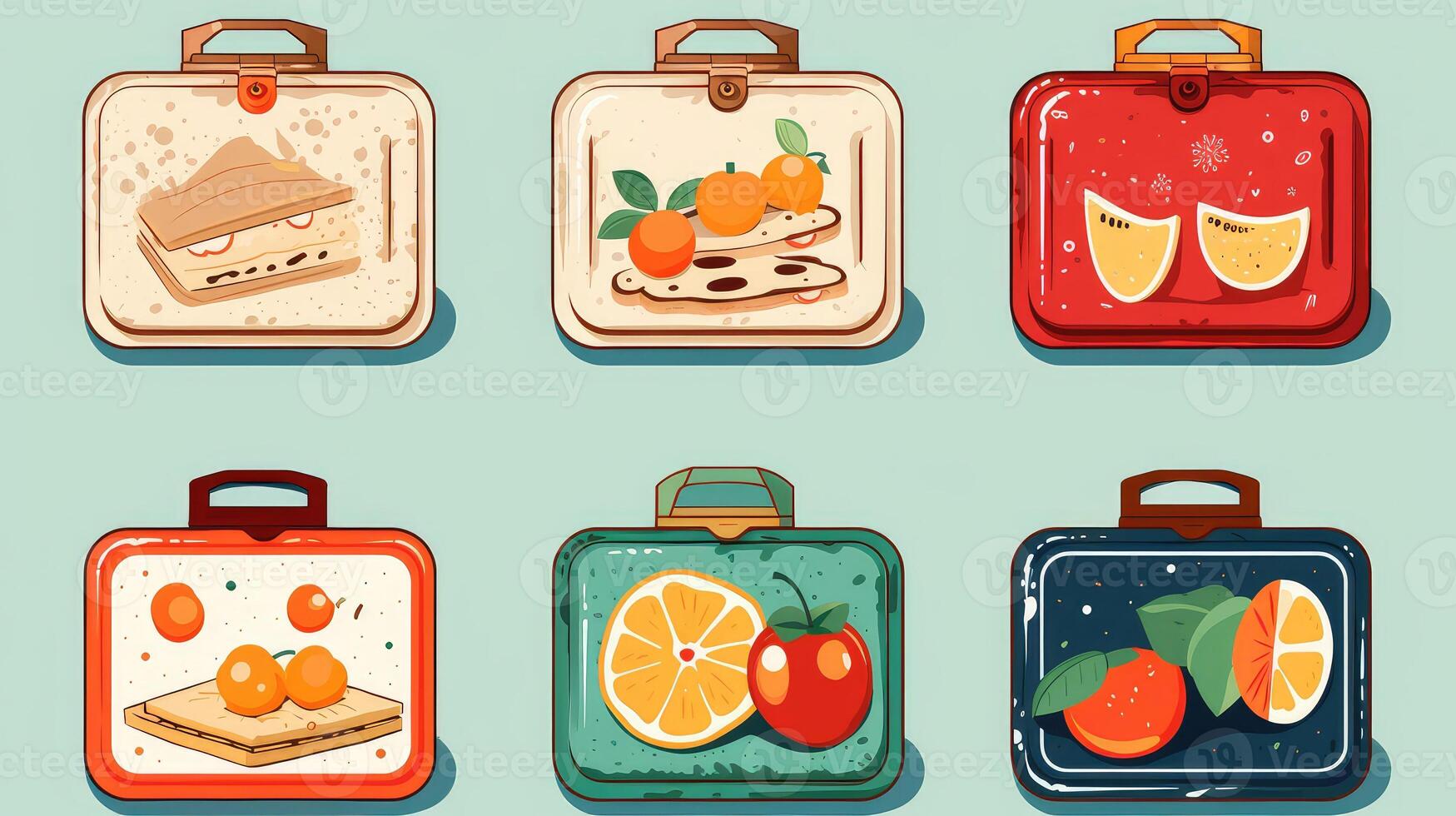 apple lunch box illustration photo