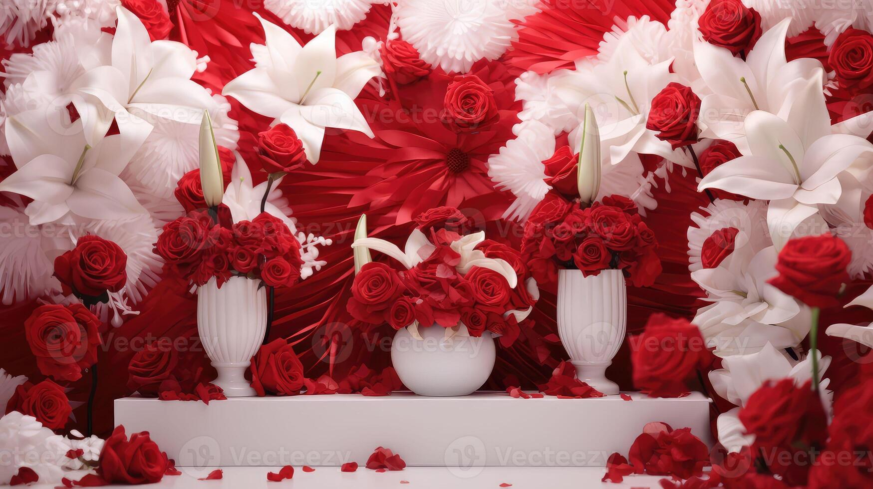 arrangement red and white project proposal photo