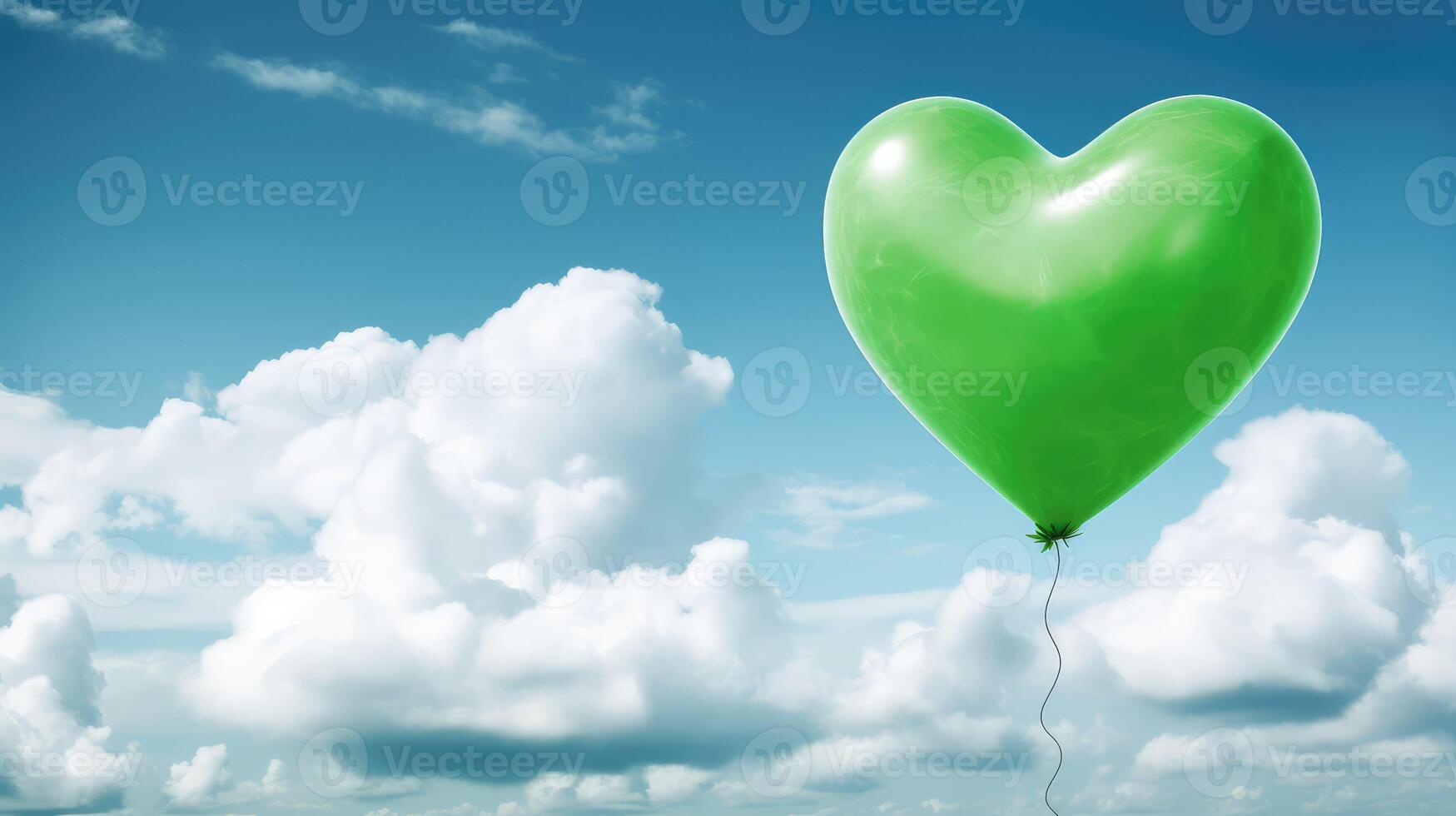 sky heart green photo