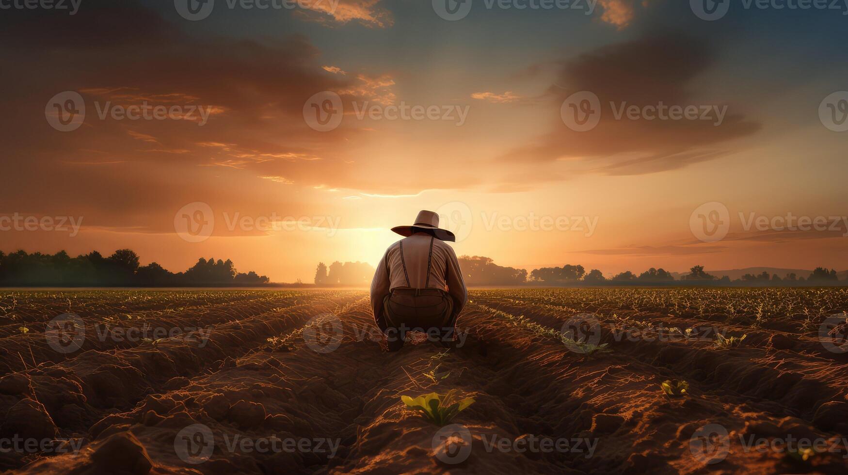 seeds farmer planting crop photo