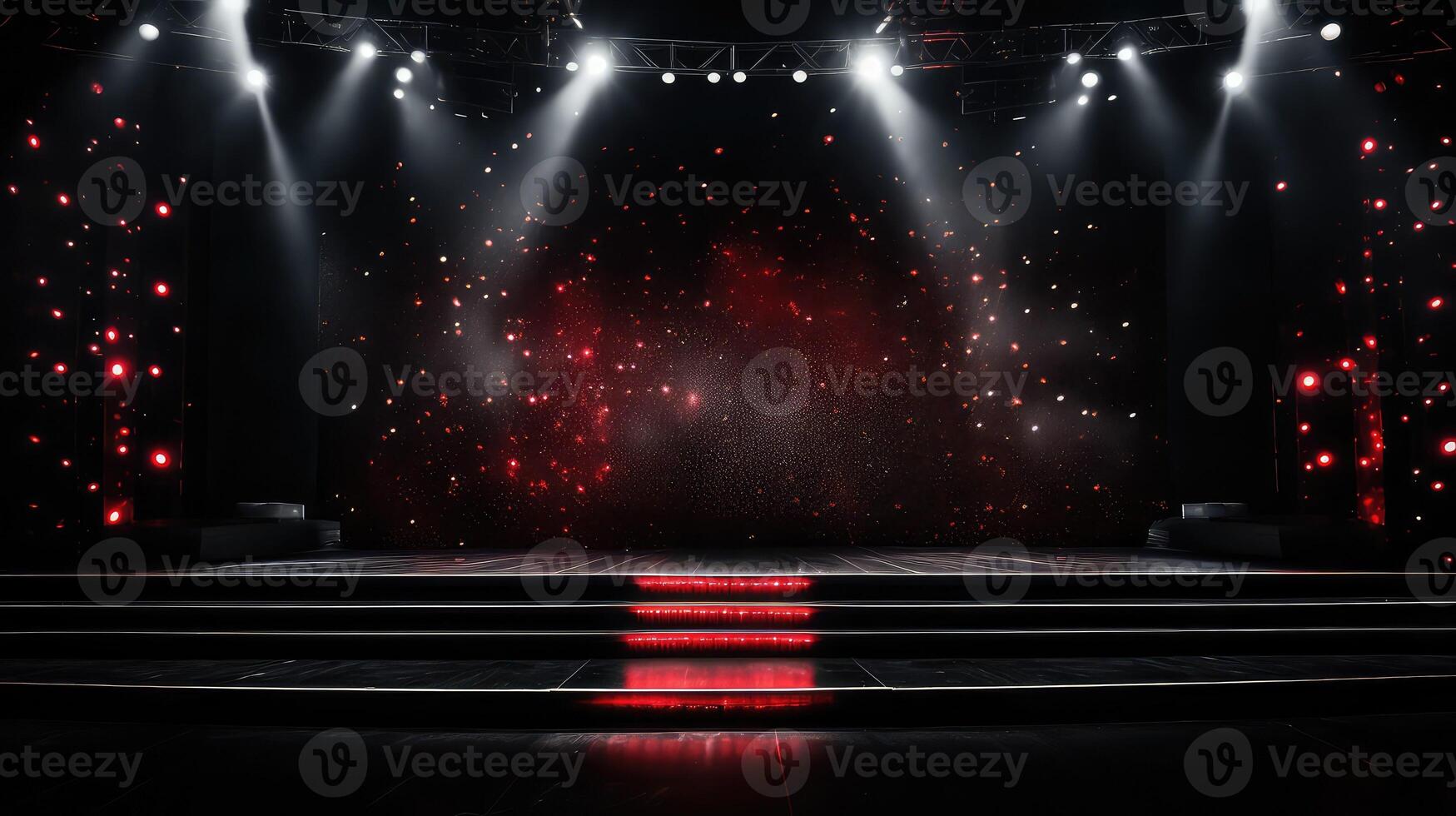 stage black and red glitter background photo