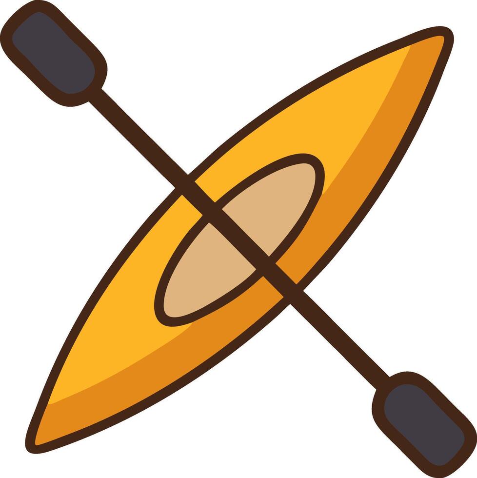 Outdoor Kayak Icon for Water Sports and Adventurous Escapes vector
