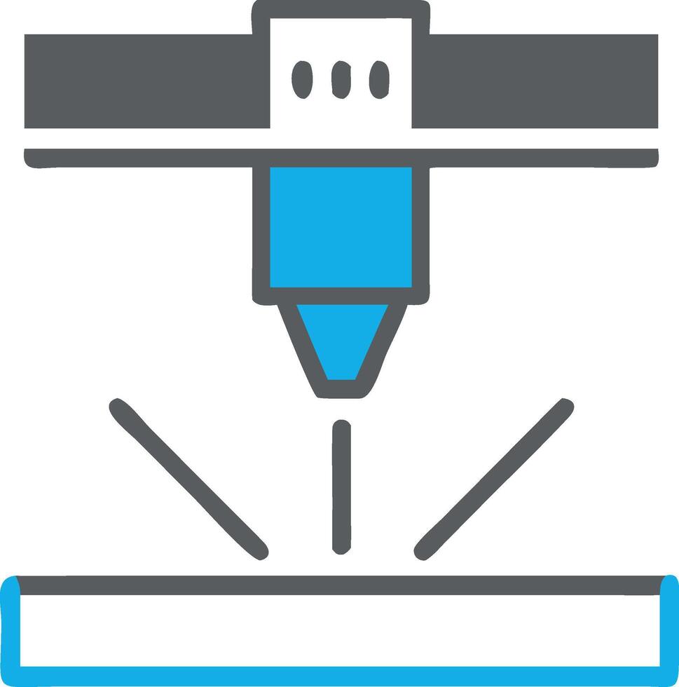 Industrial Laser Cutting Machine Icon for Precision Fabrication vector