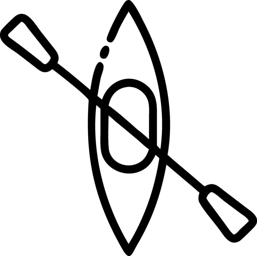 Compact Kayak Icon for Outdoor Water Sports and Adventure vector