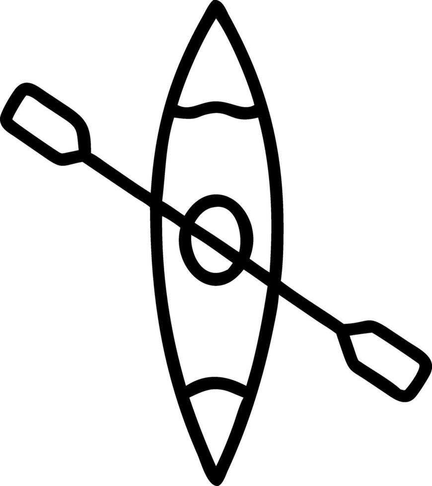 Recreational Kayak Icon for Water Adventures and Outdoor Exploration vector