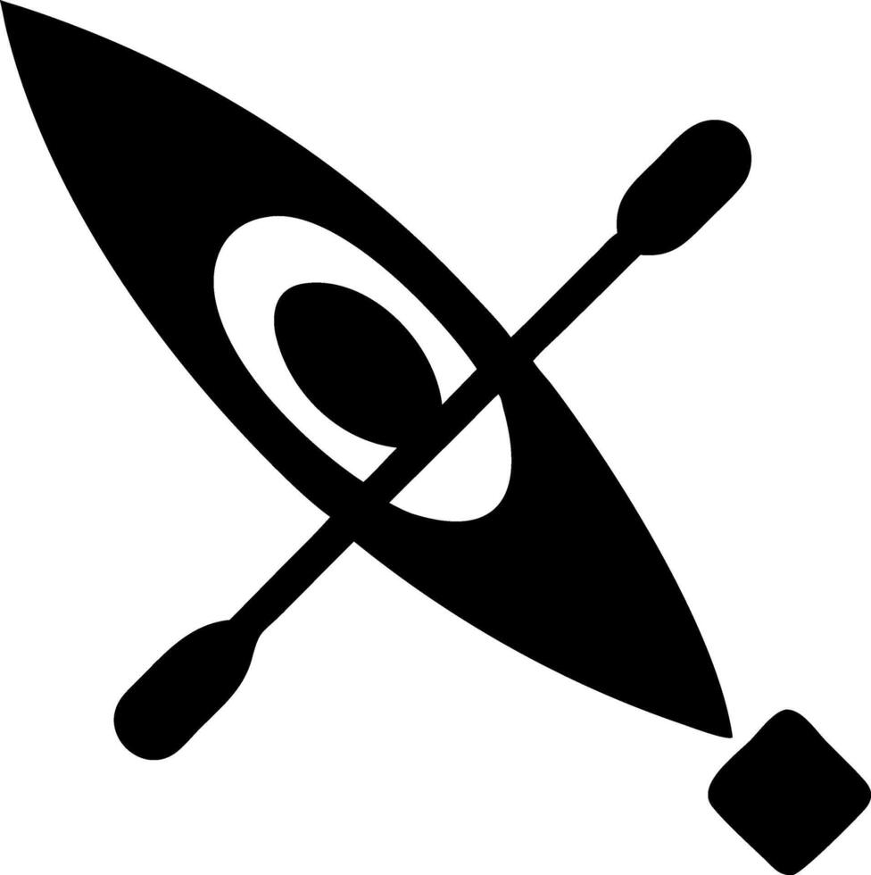 Recreational Kayak Icon for Outdoor Water Adventures and Sports vector