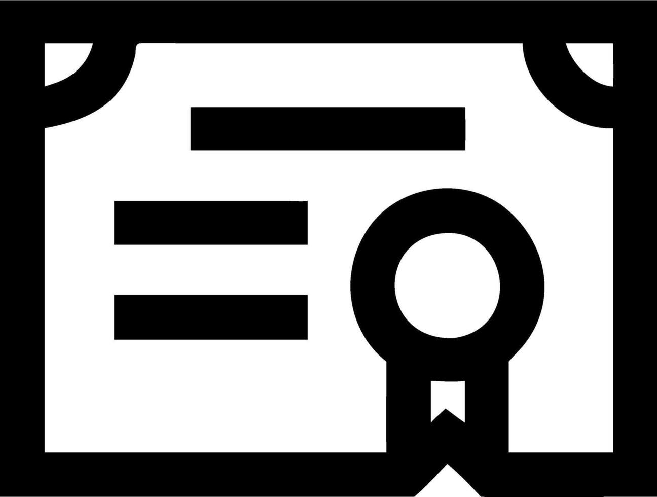 Achievement Certificate Icon for Qualification and Award Recognition vector