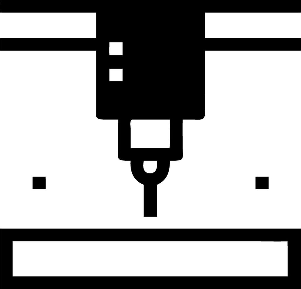 Precision Laser Cutting Machine Icon for Industrial Applications vector
