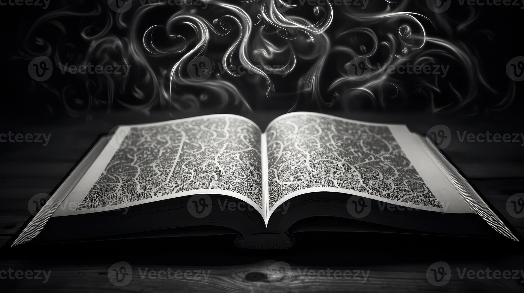 swirls open book page photo