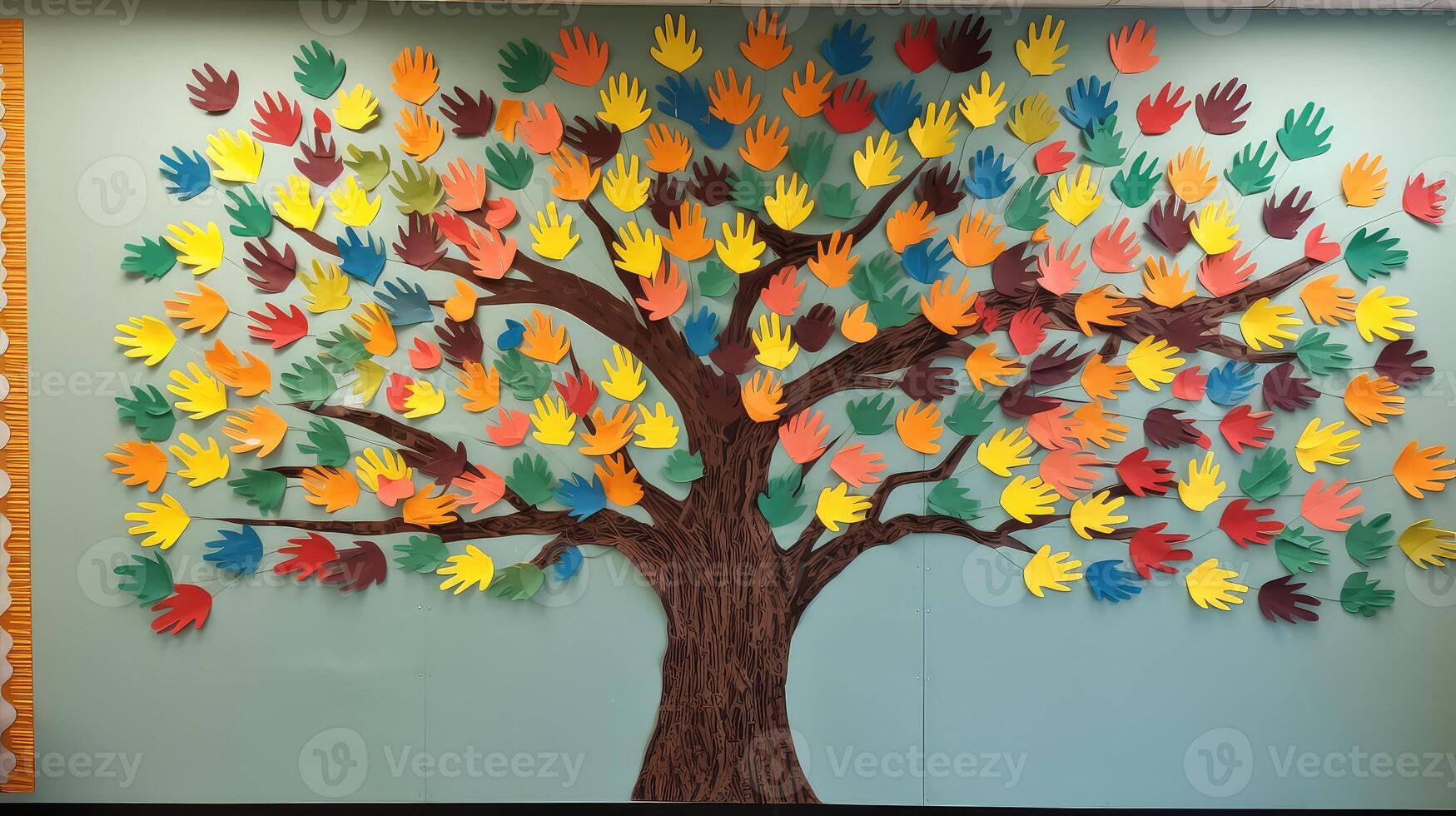 classroom handprint tree photo