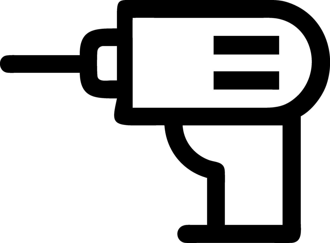 Drill Icon for Power Tools, Home Repair, and Construction Projects vector