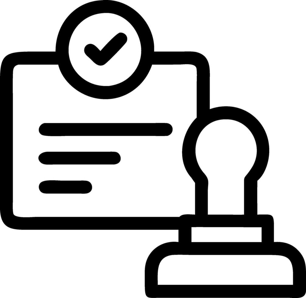 Business Permit Icon for Official Licensing and Authorization vector