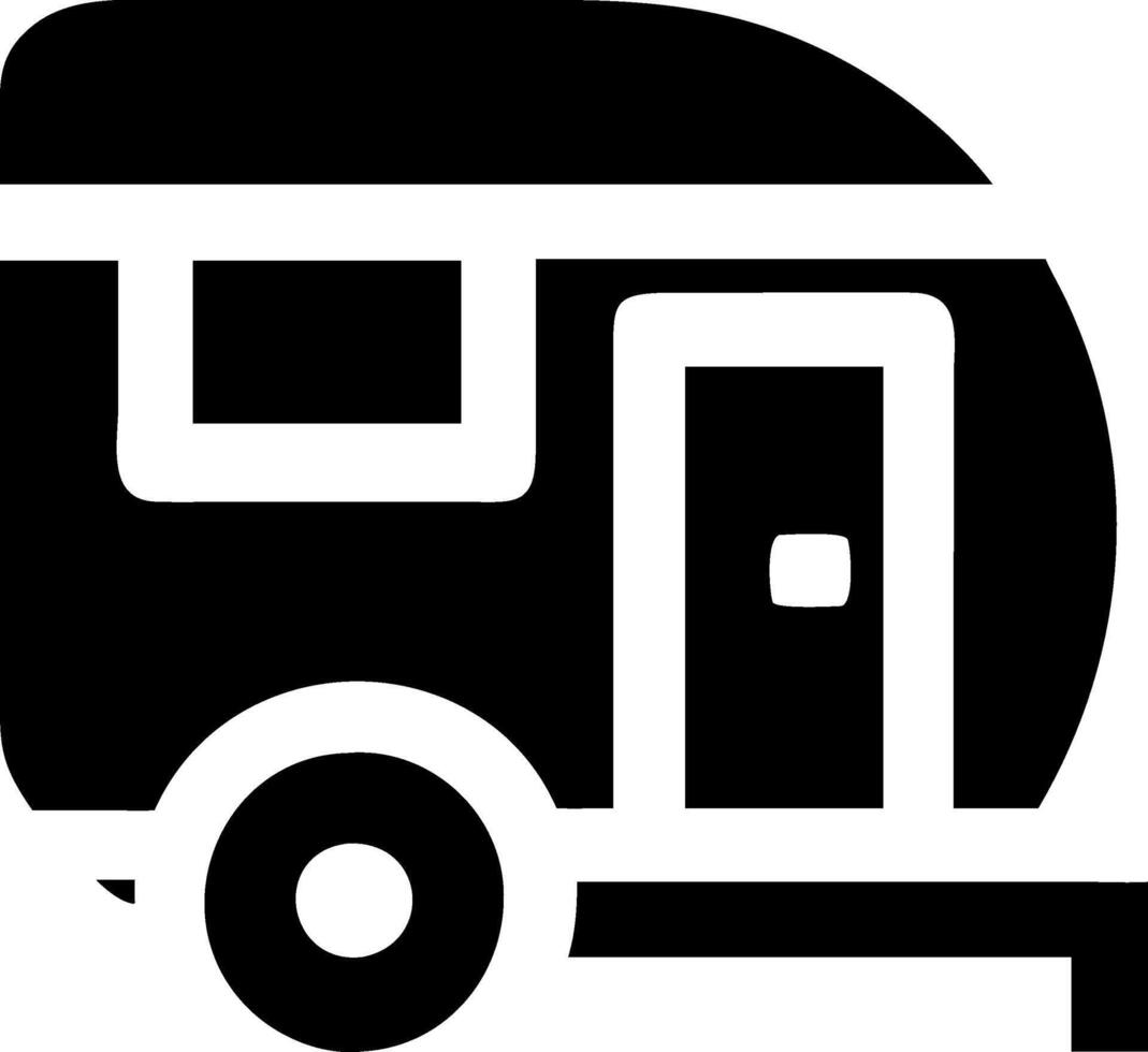 Caravan Icon for Road Trips, Travel, vector